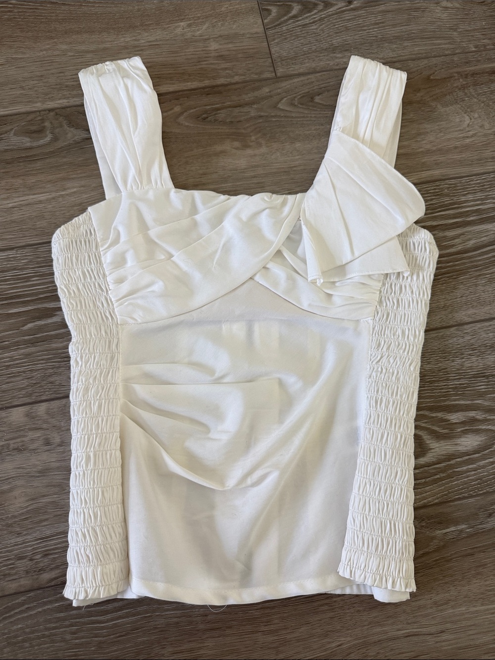 Vintage Nanatte Lepore White Dressy Tank Top, Sz 2